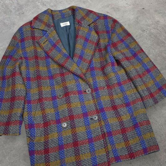 Missoni vintage 90's kockás női kötött kabát