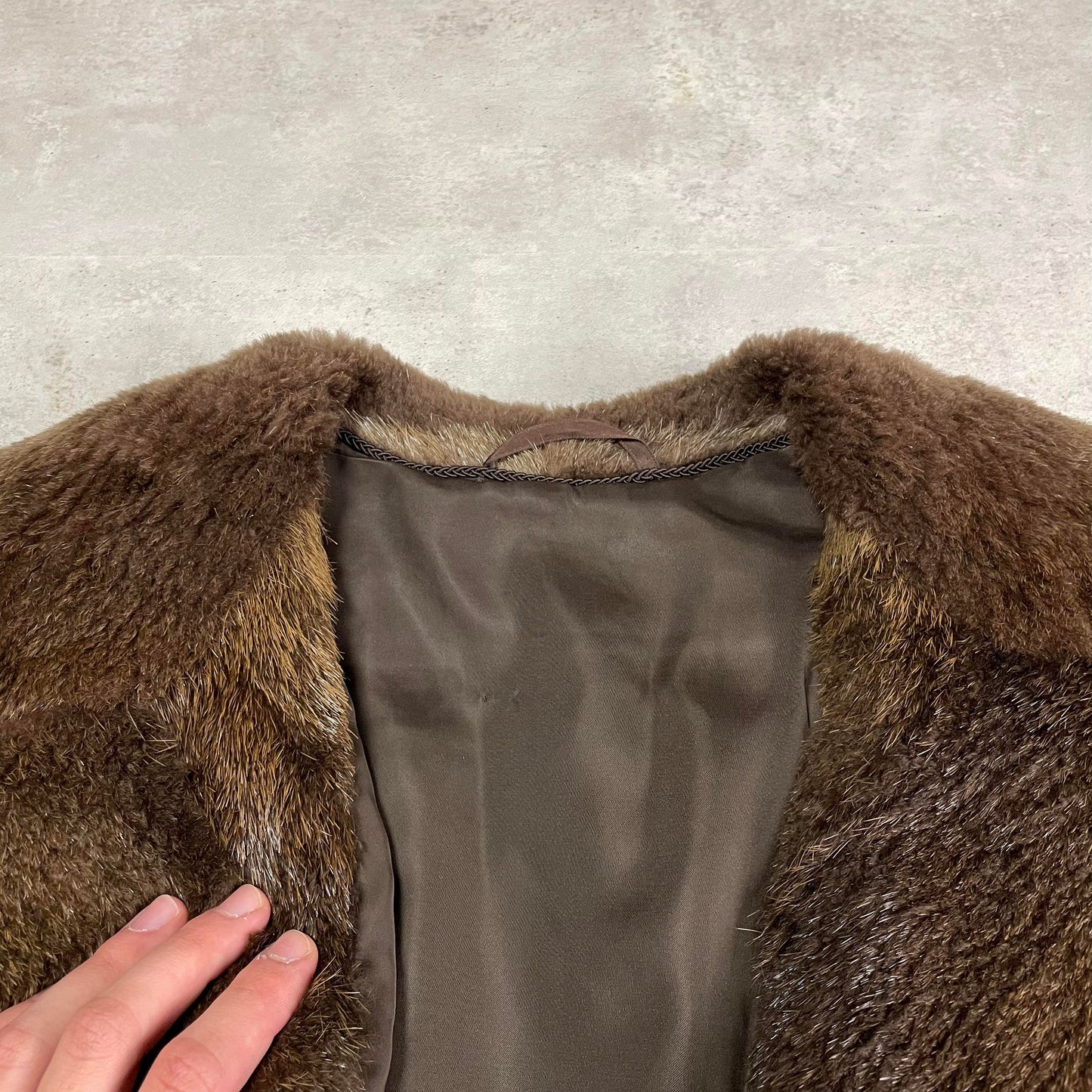 Vintage barna szőrmekabát