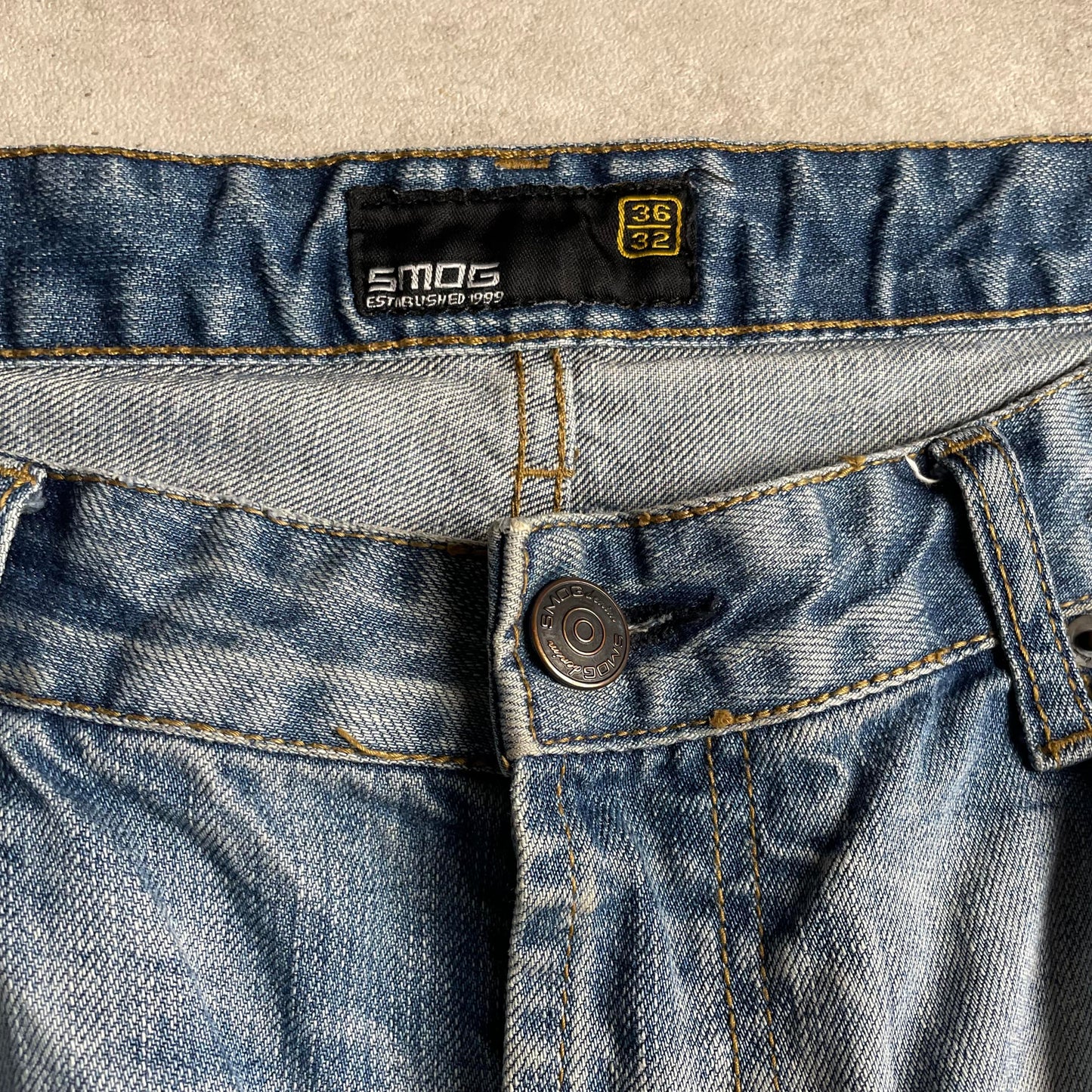 Smog y2k straight fit farmernadrág