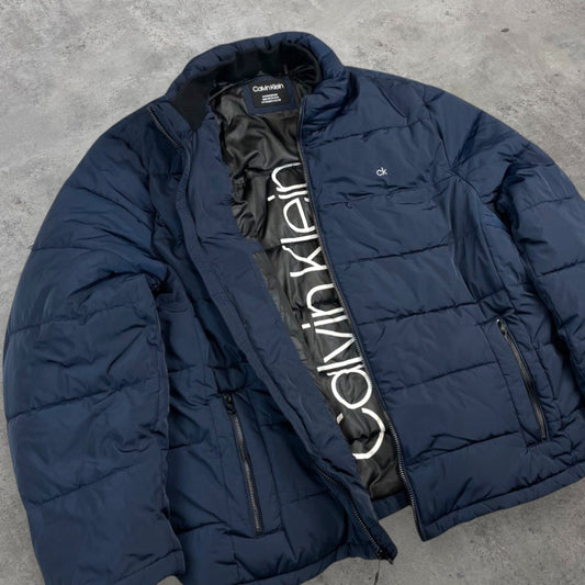 Calvin Klein sötétkék pufferkabát