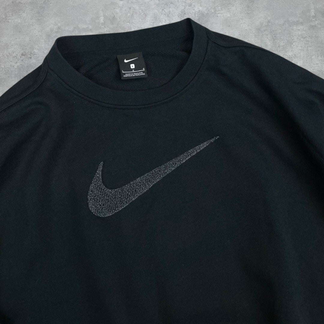 Nike furry swoosh cropped crewneck