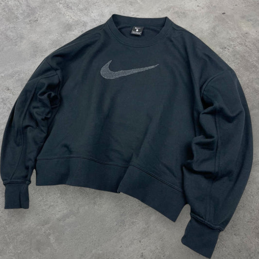 Nike furry swoosh cropped crewneck
