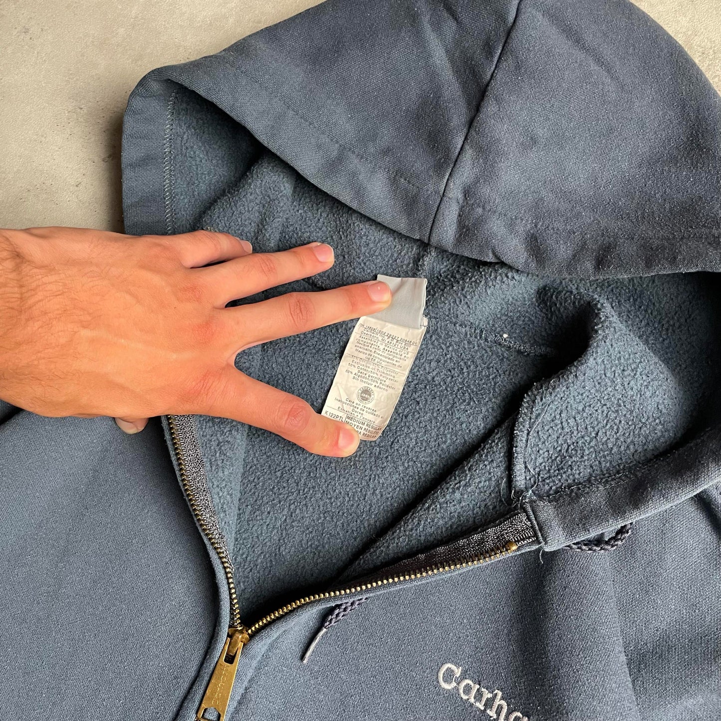 Carhartt kék zipup hoodie