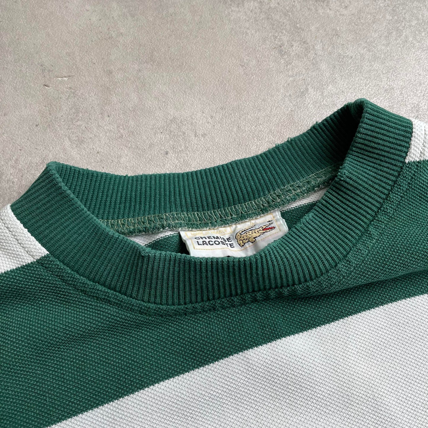 Vintage Chemise Lacoste csíkos crewneck