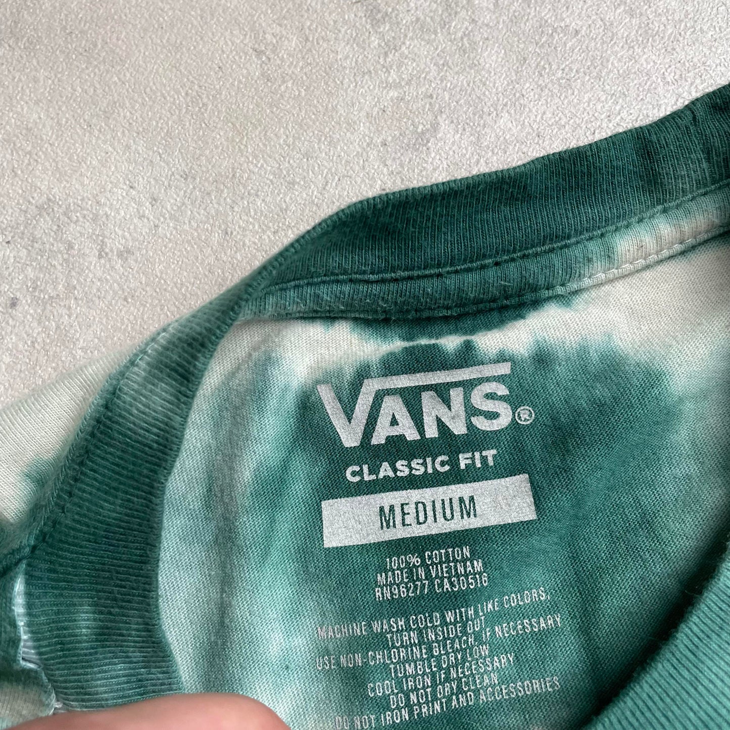 Vans zöld batikolt longsleeve