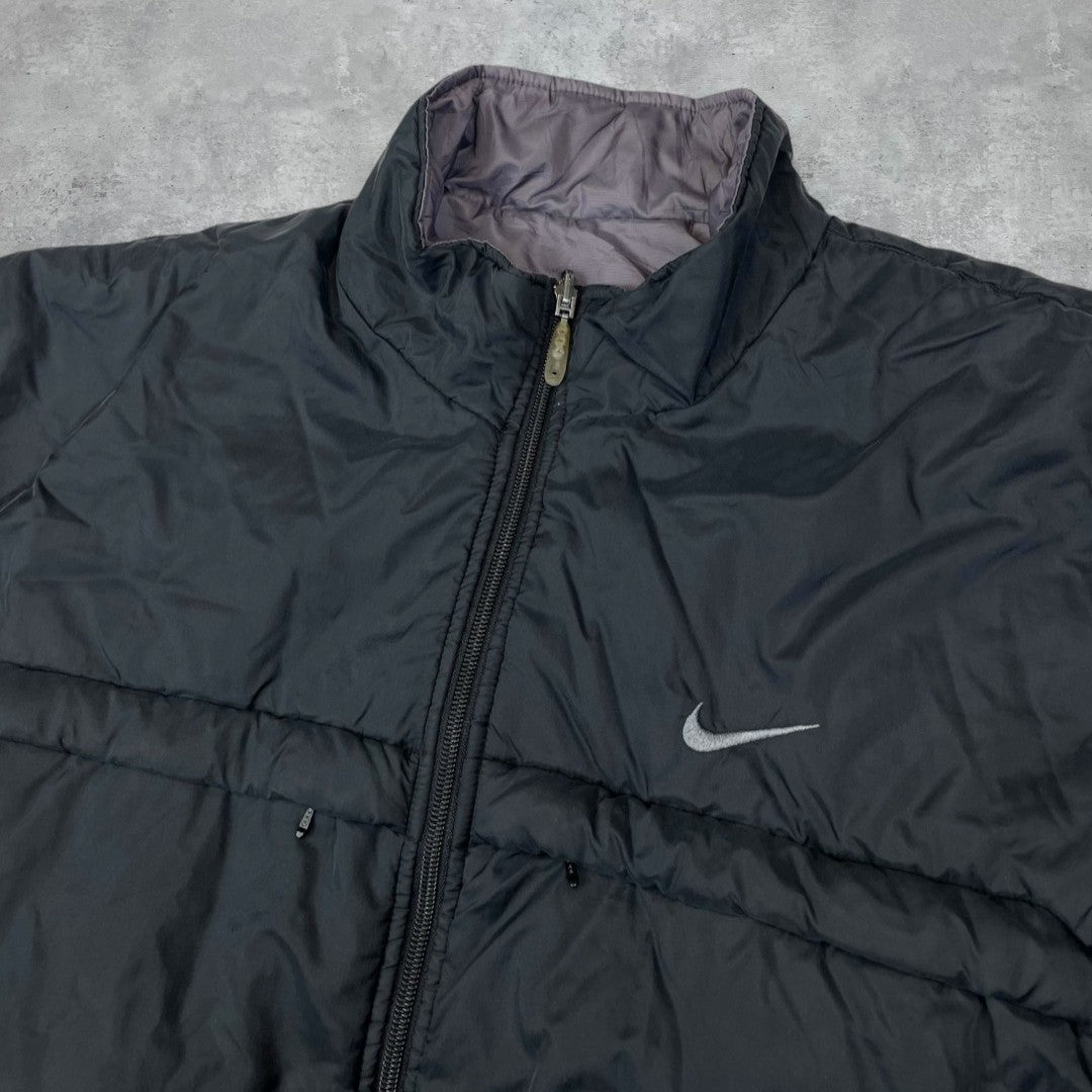 Nike reversible vintage fekete-szürke kabát
