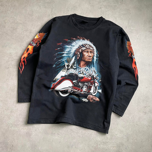 Tab Sons indiános biker crewneck