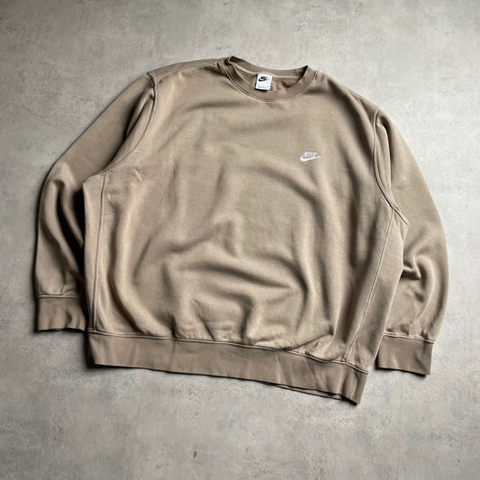 Nike bézs club logo crewneck