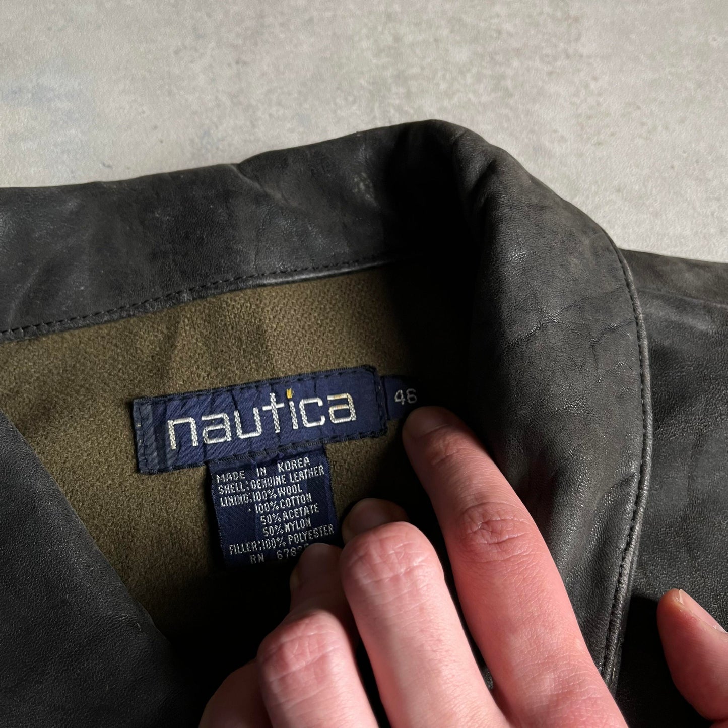 Vintage Nautica bőrdzseki