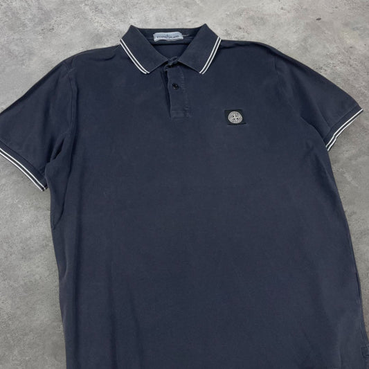 Stone Island slim fit fekete pólóing