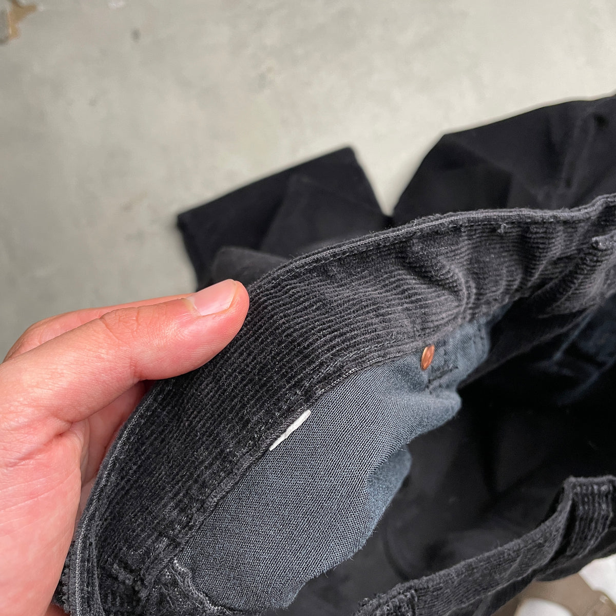 Wrangler fekete kordbársony nadrág