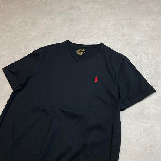 Ralph Lauren fekete v-nyakú póló