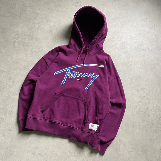 Tommy Jeans signage ciklámen hoodie