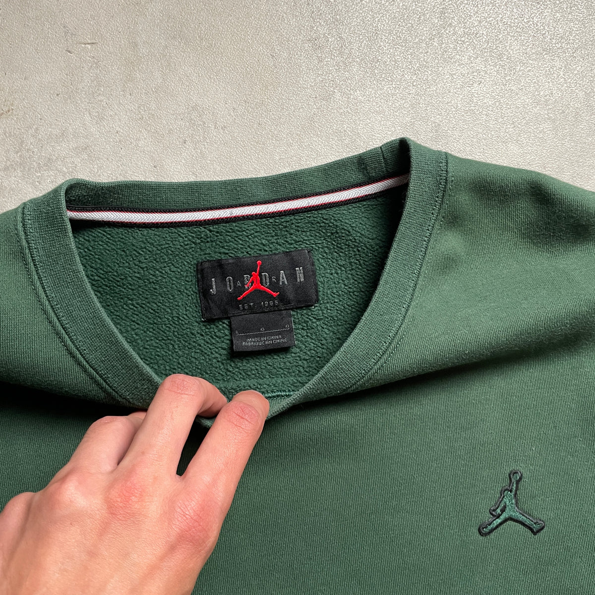 Jordan sötétzöld crewneck