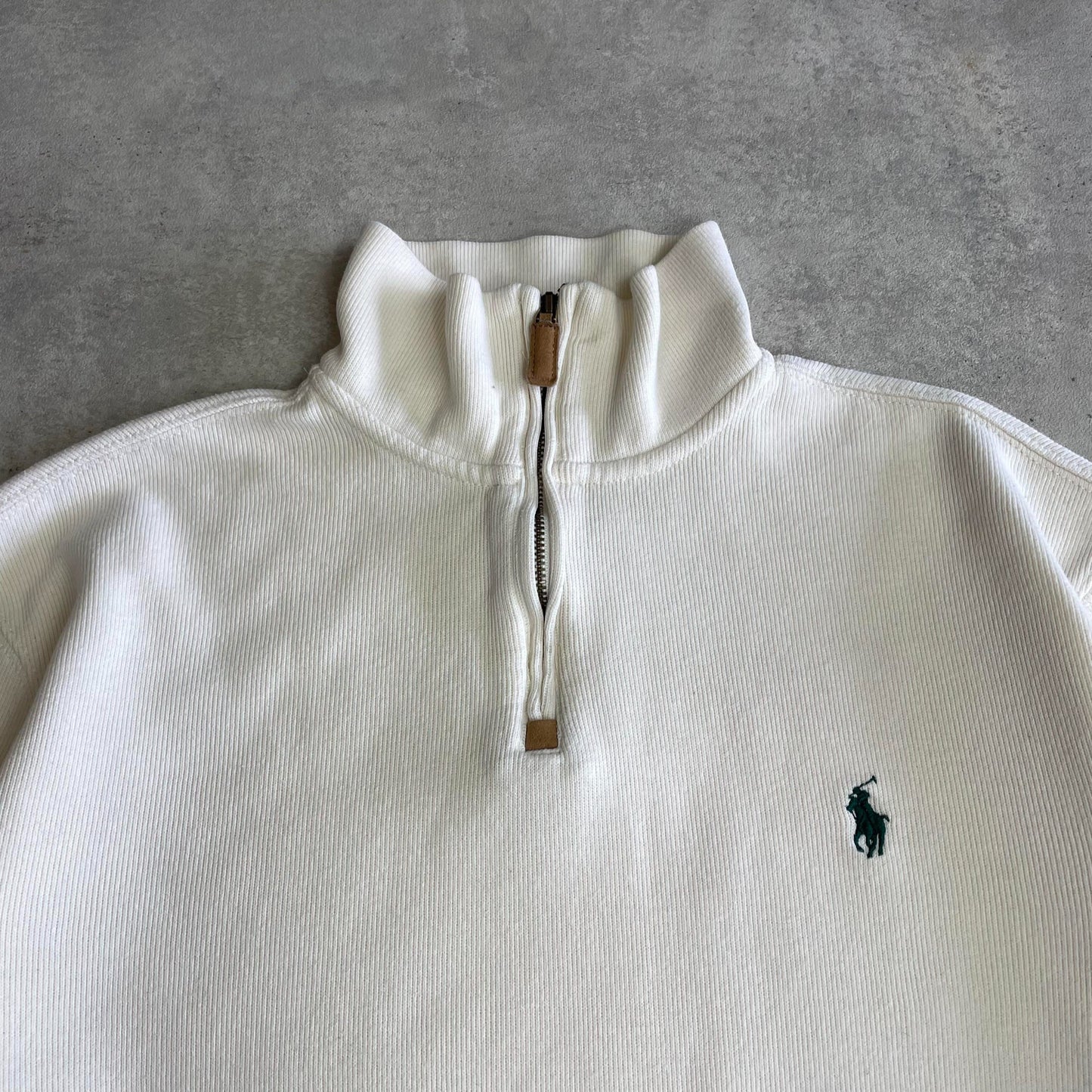 Ralph Laurne fehér 1/4 zip pulóver