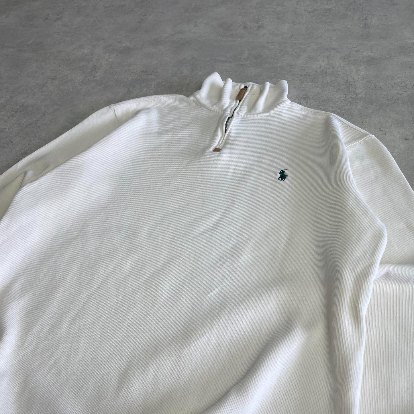 Ralph Laurne fehér 1/4 zip pulóver