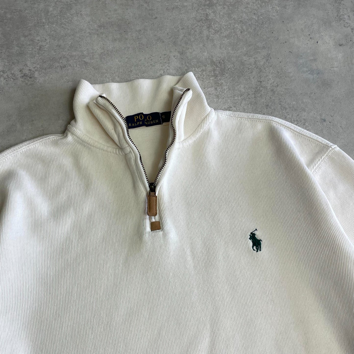 Ralph Laurne fehér 1/4 zip pulóver