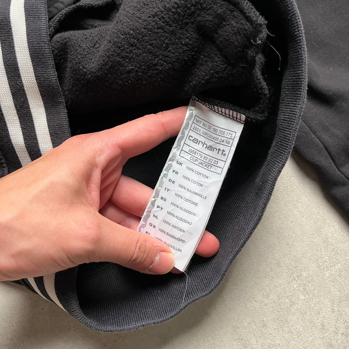 Carhartt fekete varsity style pulóver