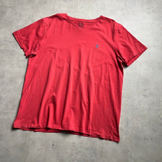 Ralph Lauren v-nyakú téglaszínű póló