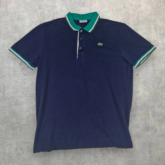 Lacoste sötétkék-zöld galléros póló