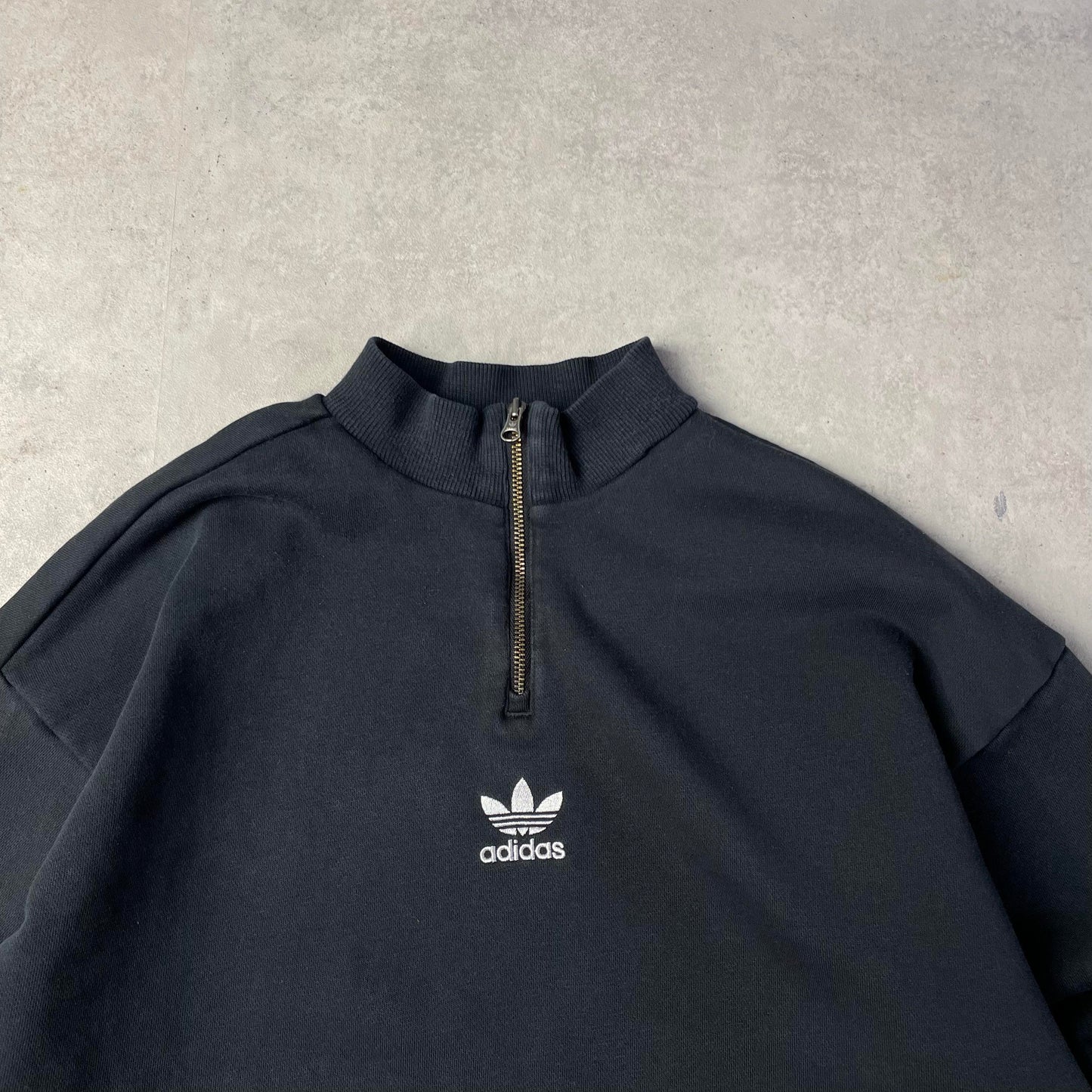 Adidas center logo quaterzip pulóver