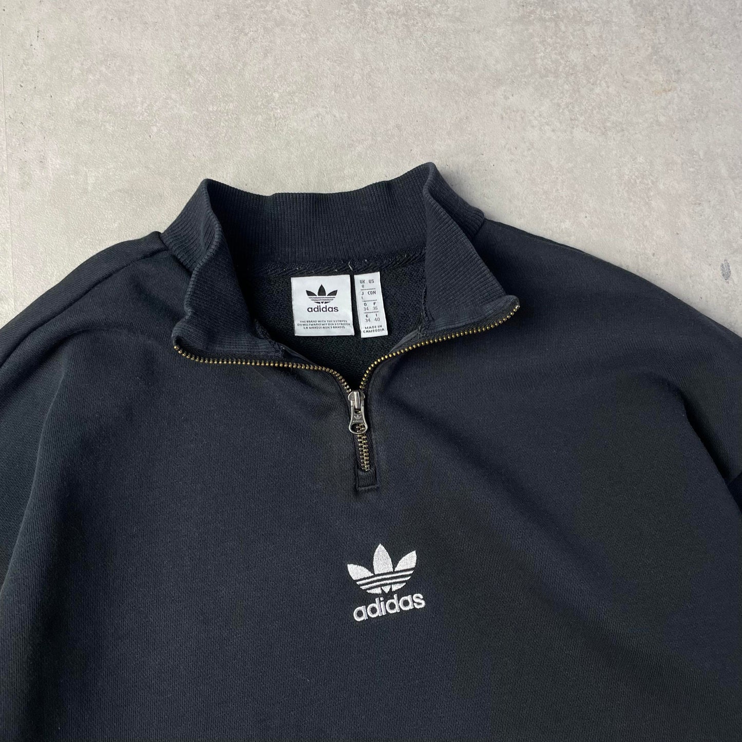 Adidas center logo quaterzip pulóver