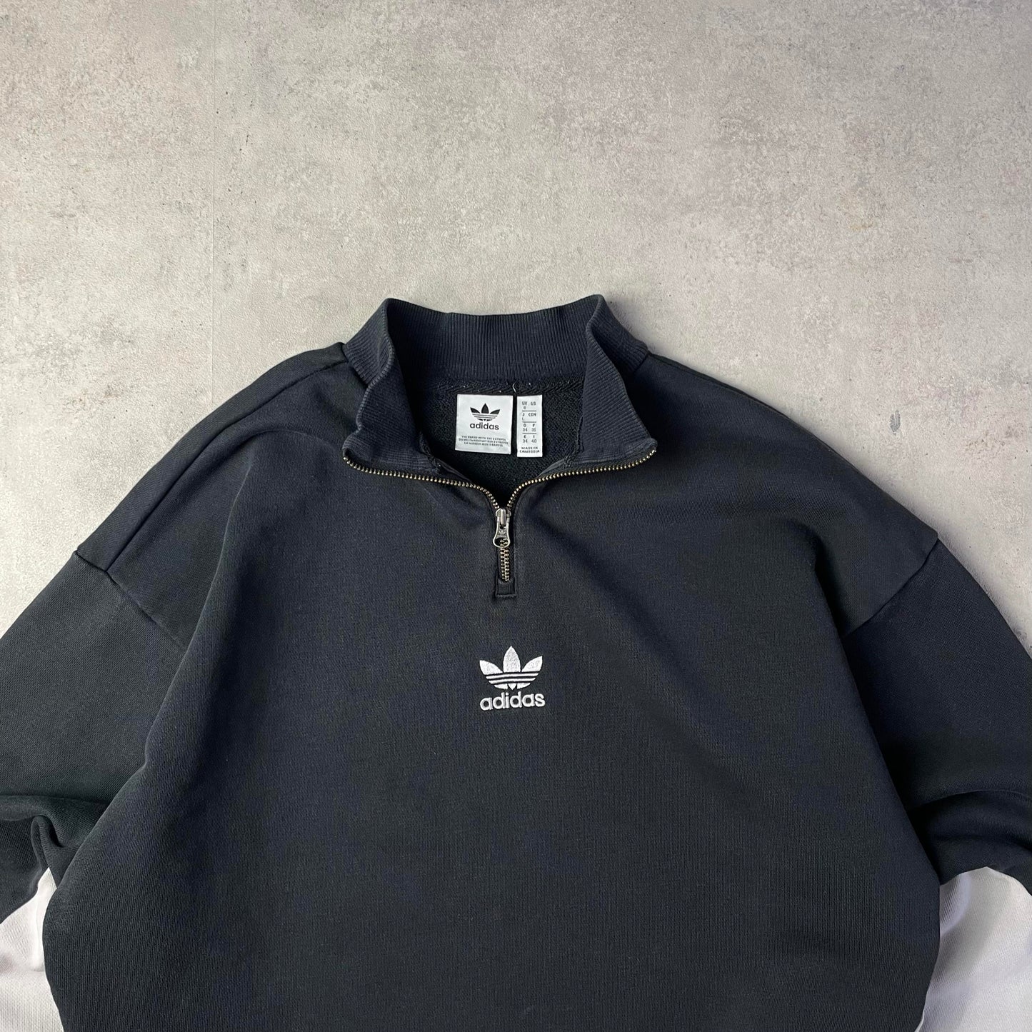 Adidas center logo quaterzip pulóver