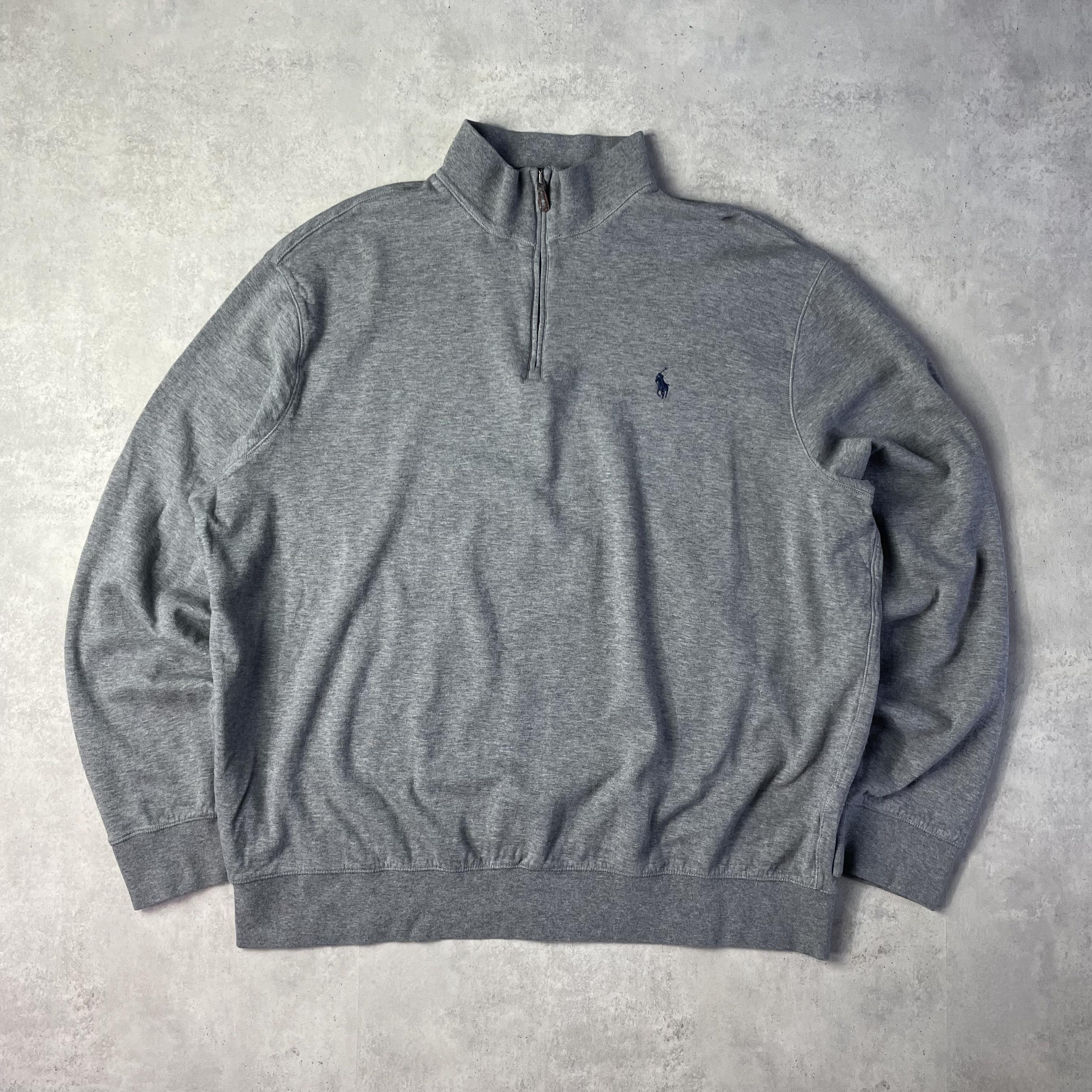 Ralph Lauren szürke quaterzip pulóver
