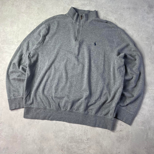Ralph Lauren szürke quaterzip pulóver