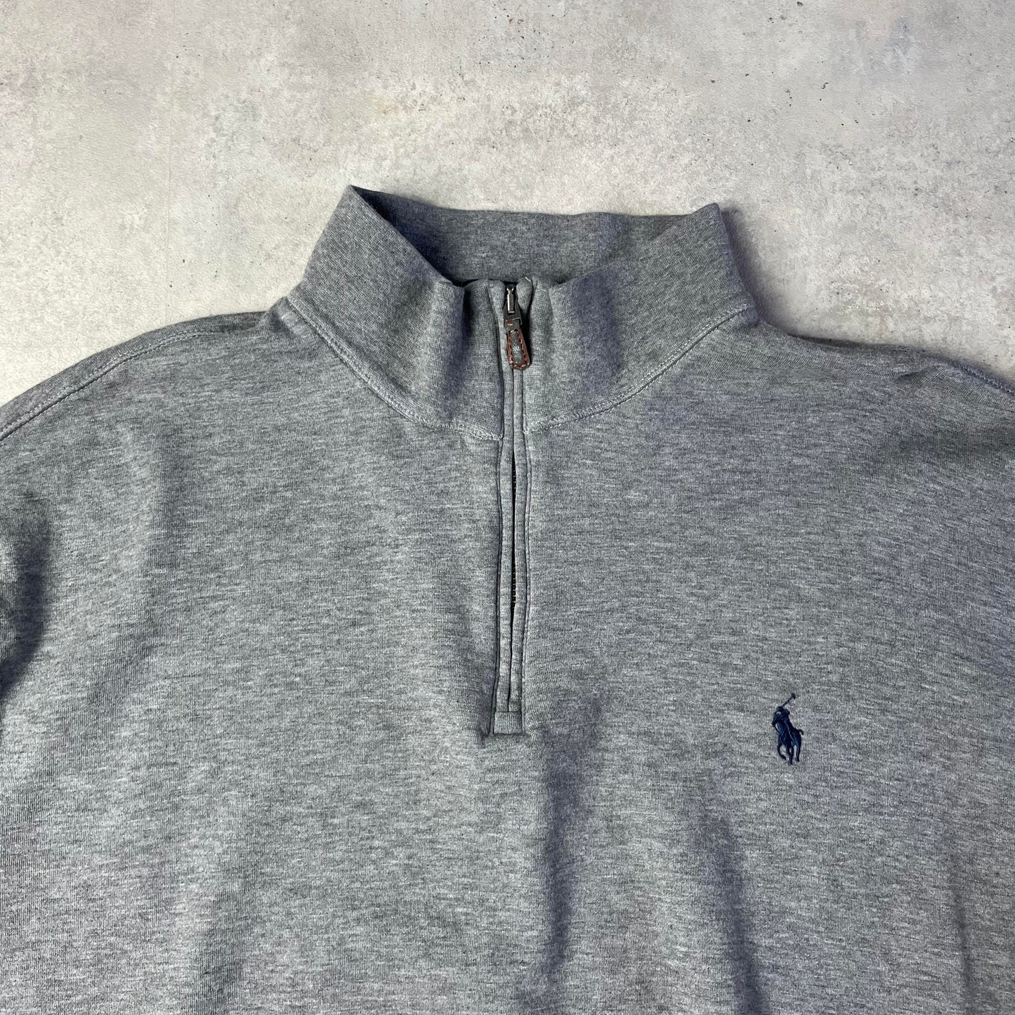 Ralph Lauren szürke quaterzip pulóver