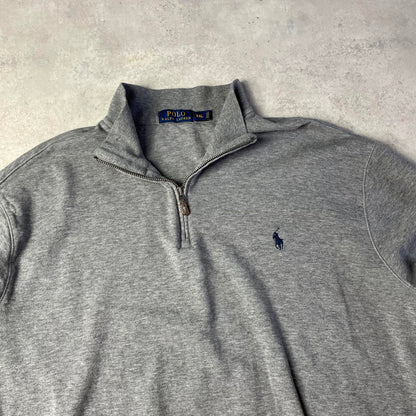 Ralph Lauren szürke quaterzip pulóver