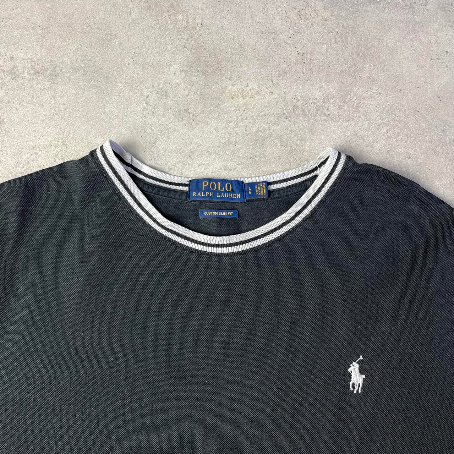 Ralph Lauren fekete collared póló