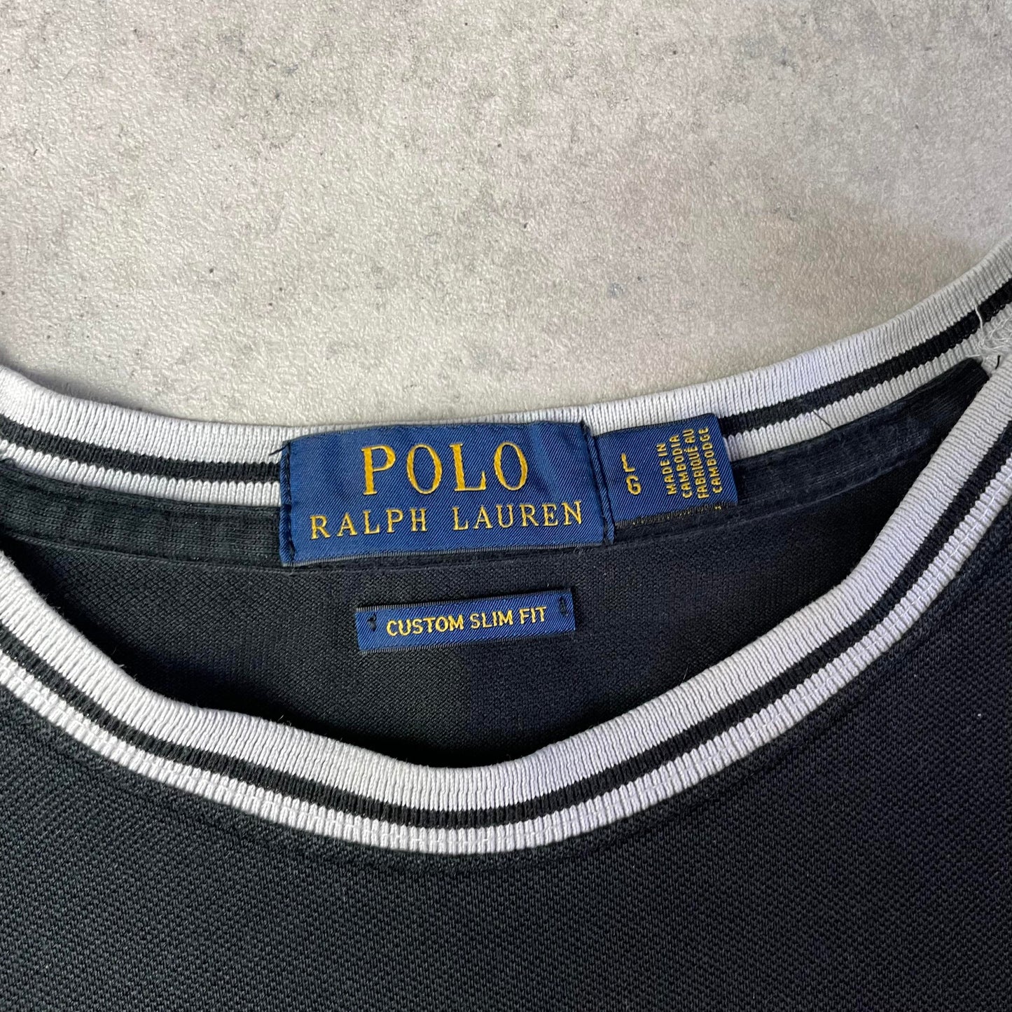 Ralph Lauren fekete collared póló