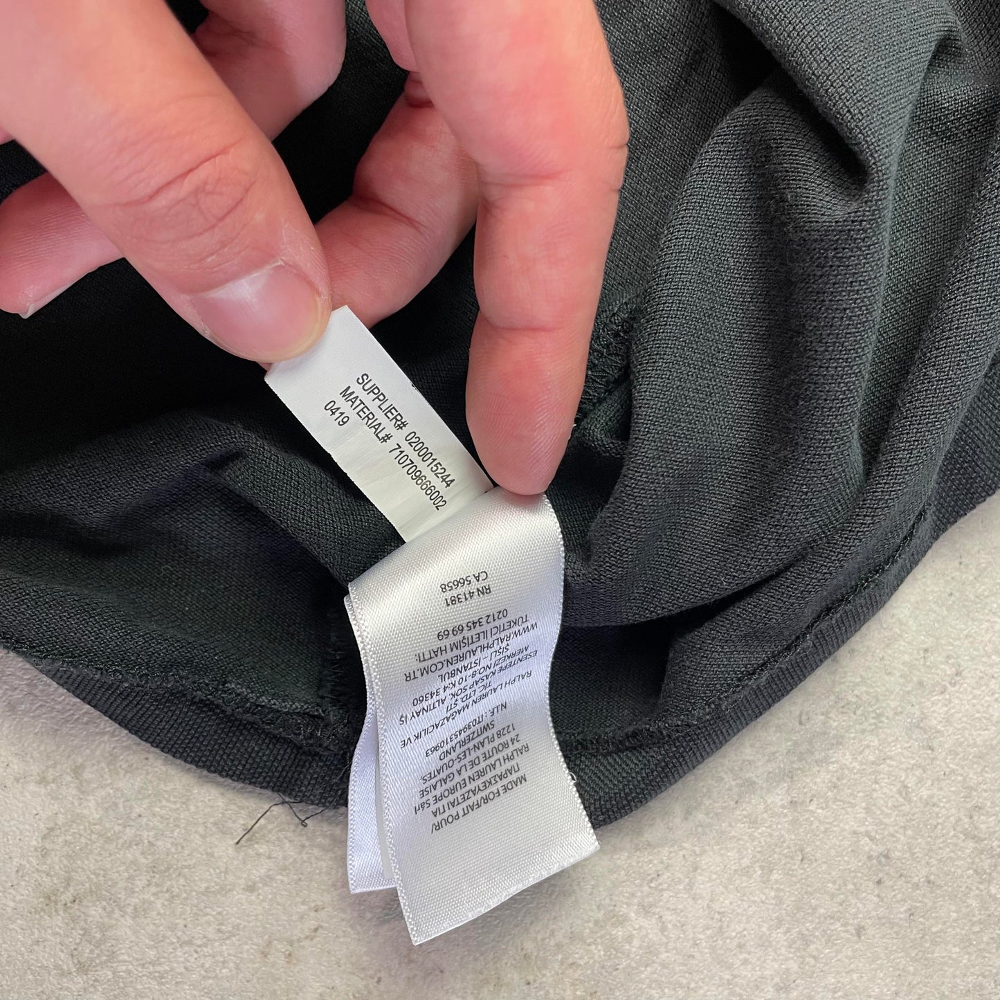 Ralph Lauren fekete collared póló