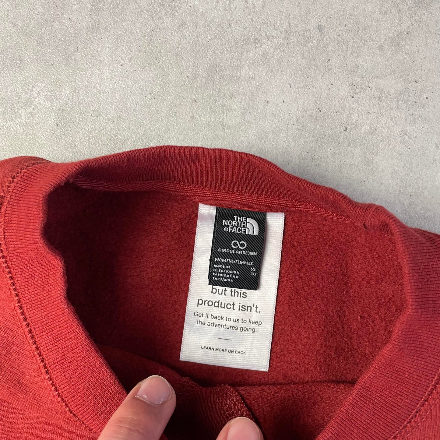 The North Face piros női crewneck