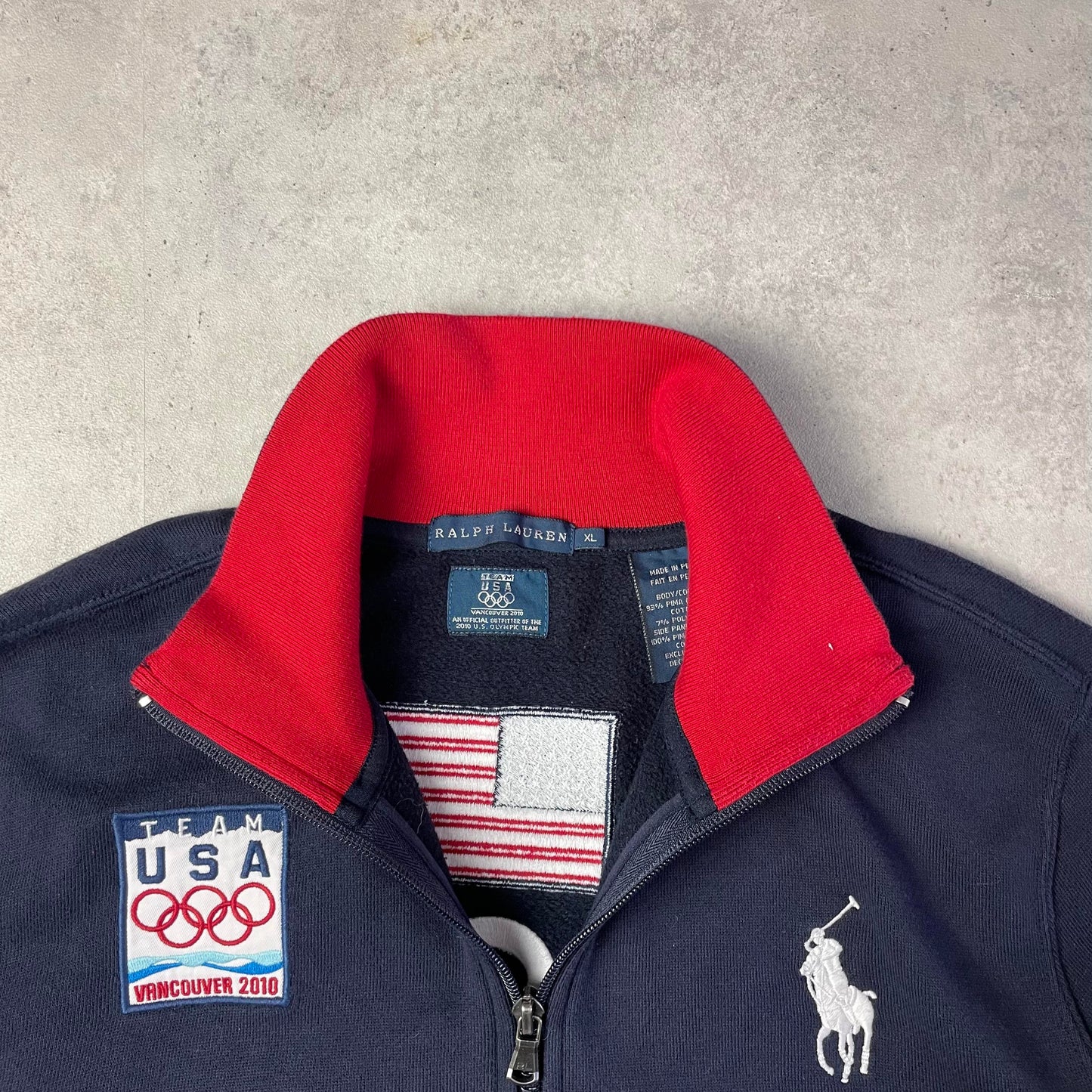 Ralph Lauren Vancouver Olympics Team USA fullzip pulóver