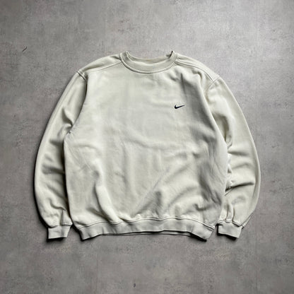 Nike krémszínű silvertag crewneck