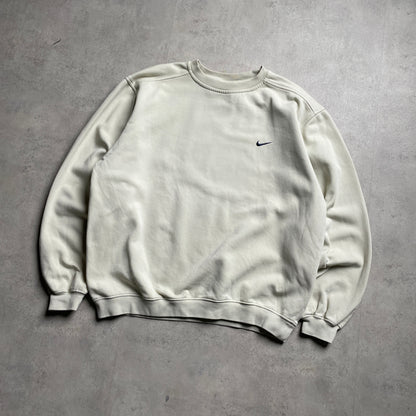 Nike krémszínű silvertag crewneck