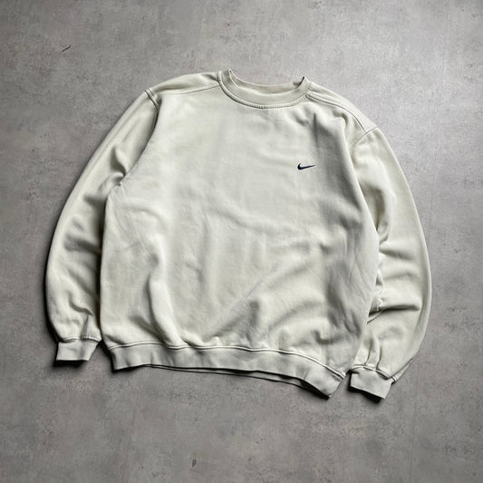 Nike krémszínű silvertag crewneck