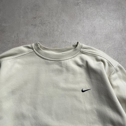 Nike krémszínű silvertag crewneck