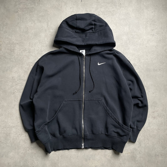 Nike duplacipzáras fekete hoodie