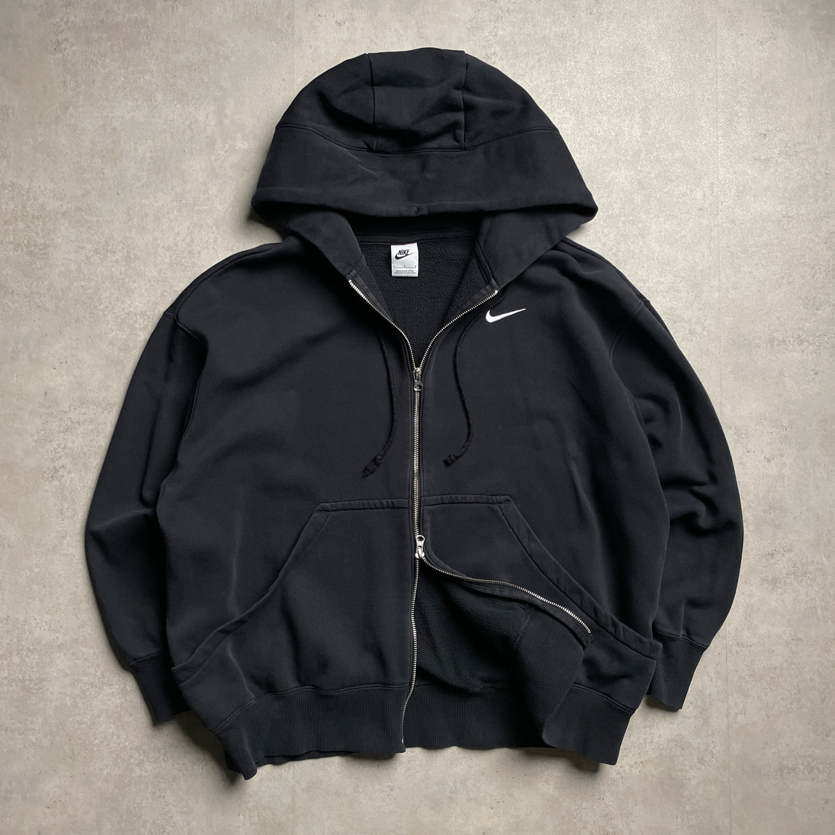 Nike duplacipzáras fekete hoodie