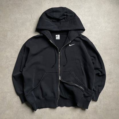 Nike duplacipzáras fekete hoodie