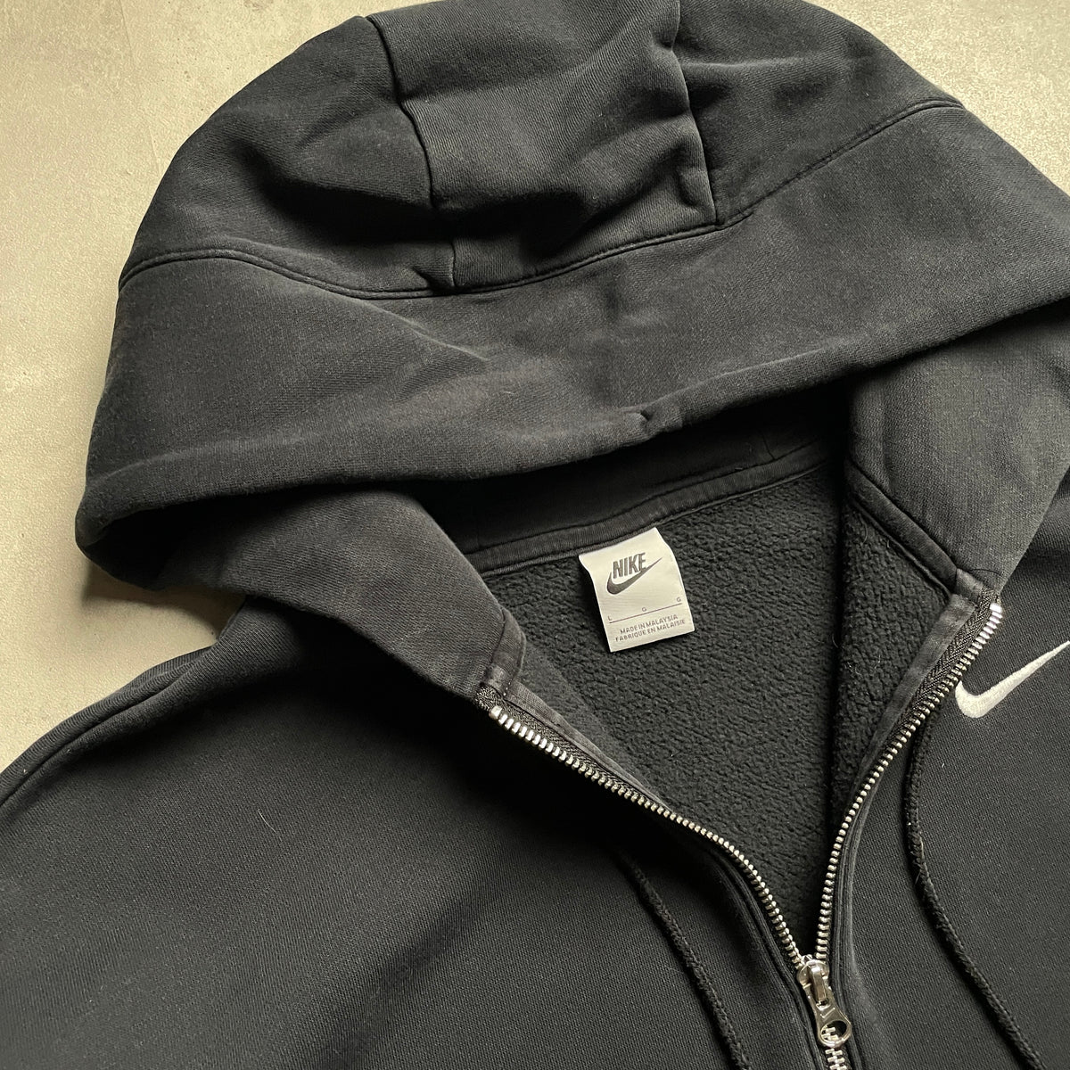 Nike duplacipzáras fekete hoodie