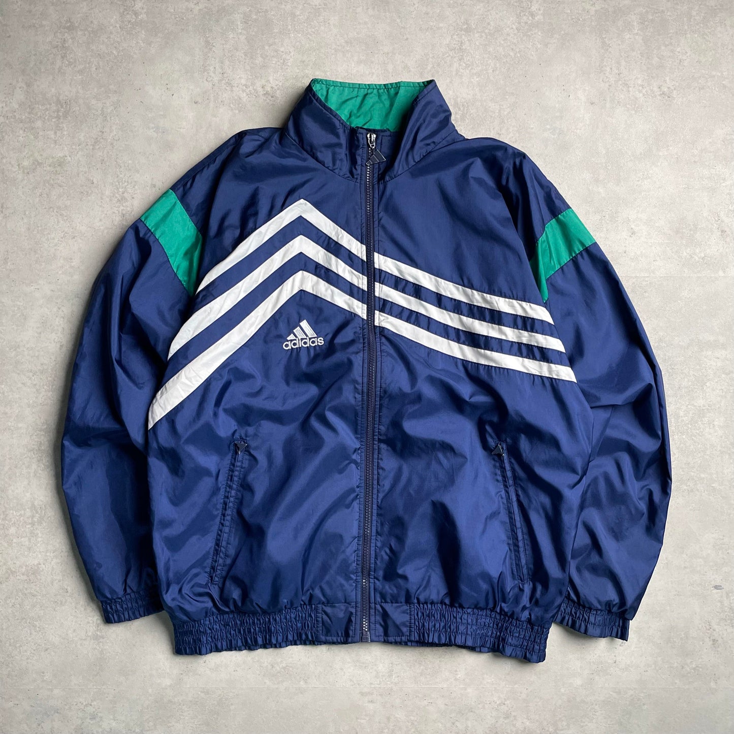 Vintage Adidas sötétkék széldzseki