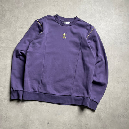 Adidas lila center logo crewneck