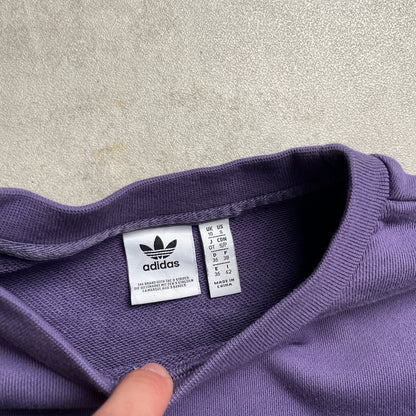 Adidas lila center logo crewneck