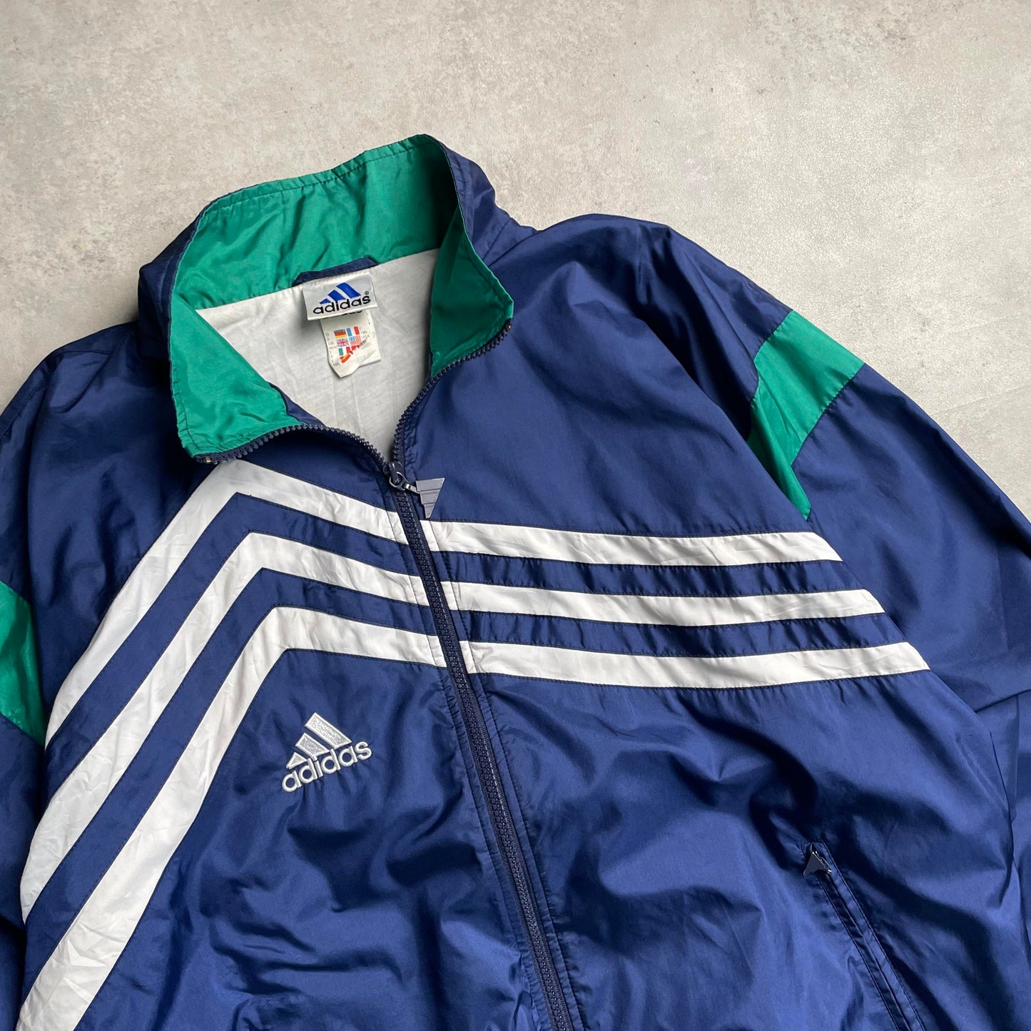 Vintage Adidas sötétkék széldzseki