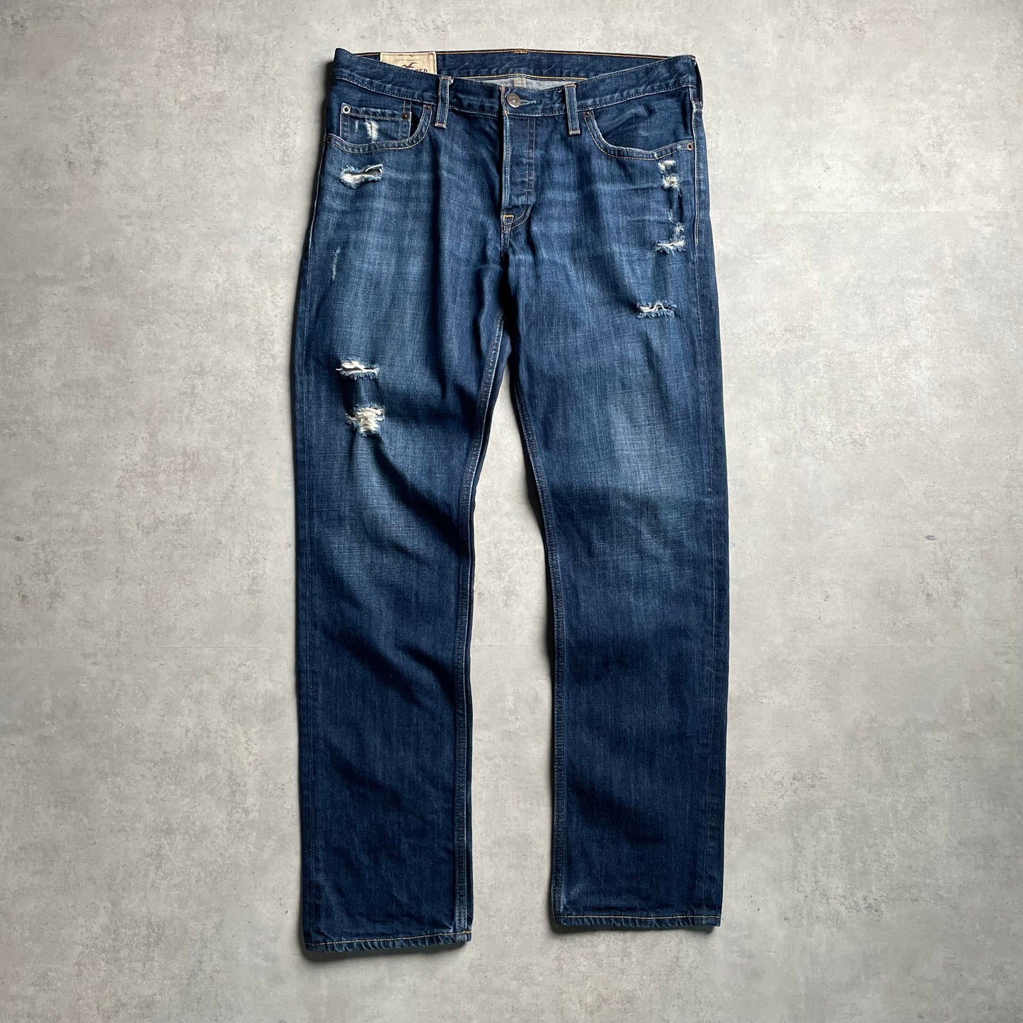 Y2K Hollister distressed straight fit farmernadrág