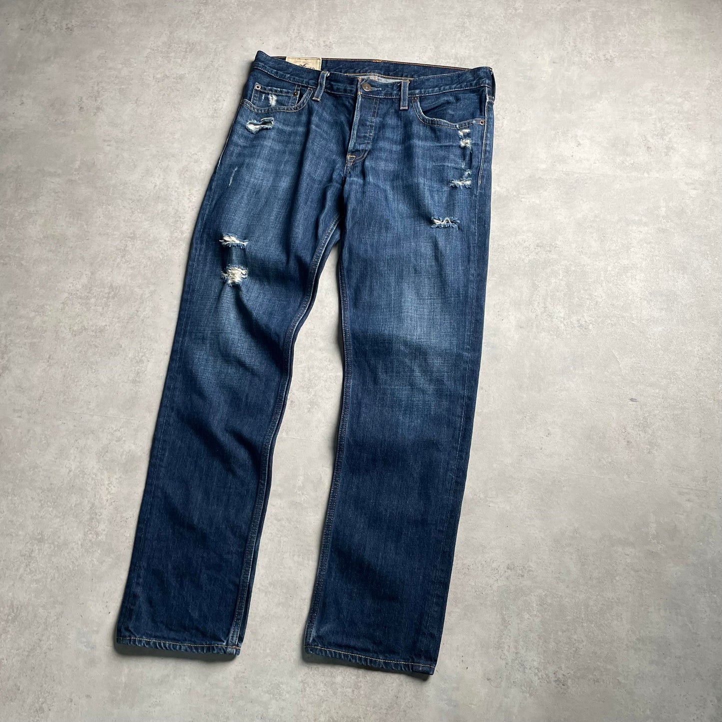 Y2K Hollister distressed straight fit farmernadrág